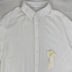 White linen shirt and silk linen shorts set