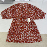 Loose strap printed dress