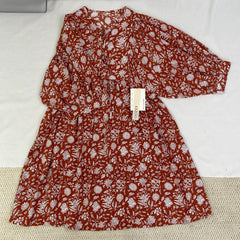 Loose strap printed dress