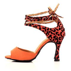 Women's Satin Customized Heel Latin Shoes Salsa Shoes Ballroom Dance Shoes