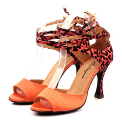 Women's Satin Customized Heel Latin Shoes Salsa Shoes Ballroom Dance Shoes