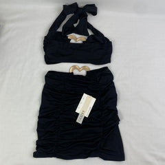 Love Heart Solid Color Split-Piece A-line Skirt
