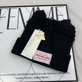 Wool knitted hat with cat and pig ears woolen hat