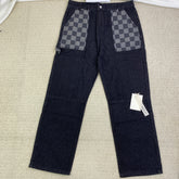 Striped wide-leg high street trousers