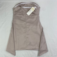 Formal irregular-cut plunging-neckline dress
