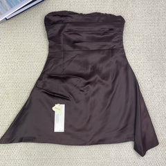 Ruffled waist-hugging off-the-shoulder dress