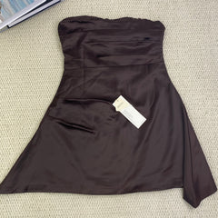 Ruffled waist-hugging off-the-shoulder dress