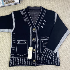 Cardigan sweater knitted coat