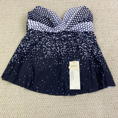 Printed backless two-piece swimming suit