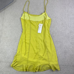 Neck-wrap polyester creased dress