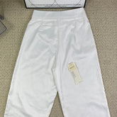 White straight-leg cool pants