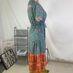 Bohemian printed long dress