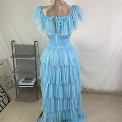 Breathable sleeveless long dress