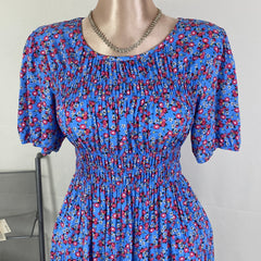 Floral high-waisted soft-length dress