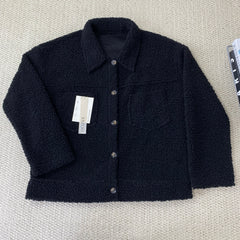Collared single-breasted sheepskin coat