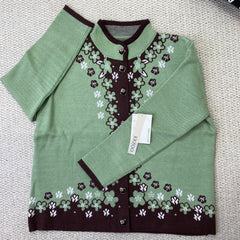 Quality Flower Knitted Coat