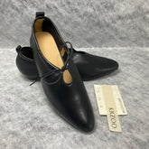 Women's pointed-toe retro chunky heel shoes