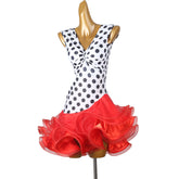 Customisable-Women's Polka Dot DanceWear Dance Dress Performance Wear