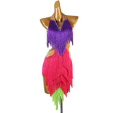 Customisable-Women's Tassel DanceWear Dance Dress Performance Wear