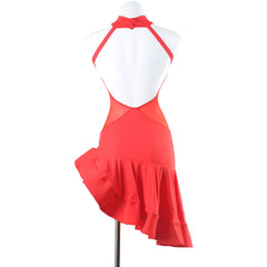 Customisable-Women's Red Ruffle Dance Wear Dance Dress Performance Wear