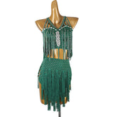 Customisable-Women's Tassel DanceWear Dance Dress Performance Wear