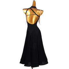 Customisable-Women's Sleeveless Tassel Modern Dance Performance Dress Ballroom Dance Dress