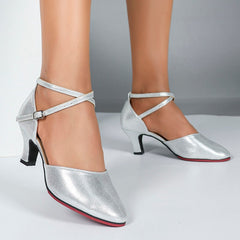Women's Leatherette 3.5cm/5.5cm Heels Rubber Sole Swing Dance Shoes Ballroom Dance Shoes Modern Shoes