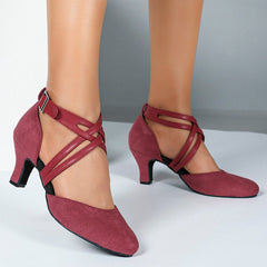 Women's Suede Customized Heel Ballroom Dance Shoes Modern Dance Shoes