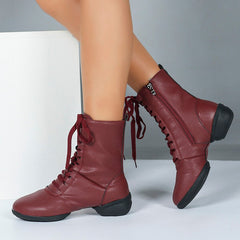 Women's Leatherette Boots JazWith Lace-up Dance Boots/Dance Shoes