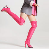 Women's Rose Red 7cm/10cm Dance Heels Boots JazShoes Pole Dancing Shoes