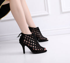 Women's Heels Hollow-out Customized Heel Dance Boots Salsa Dance Shoes