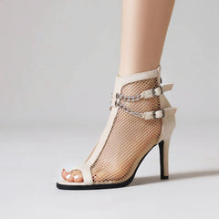 Women's 7cm/9cm Peep Toe Rubber Sole JazShoes Heels Dance Boots Salsa Dance Shoes