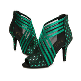 Women's Mesh Customized Heel Dance Boots Salsa Dance Shoes