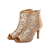 Women's Lace Customized Heel Heels Dance Boots JazSalsa Dance Shoes