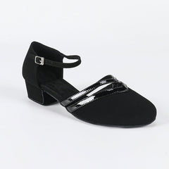 Women's Black Suede 3.5cm Heels Ballroom Swing Dance Shoes