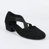 Women's Black Suede 3.5cm Heels Ballroom Dance Shoes Swing Dance Shoes