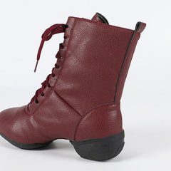 Women's Leatherette Boots JazWith Lace-up Dance Boots/Dance Shoes