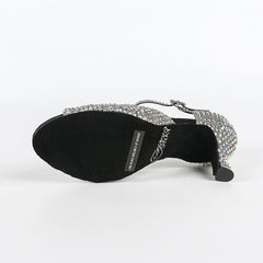 Women's Sparkling Glitter Customized Heel Salsa Latin Dance Shoes