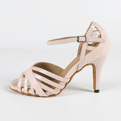 Women's Leatherette Customized Heel Latin Shoes Salsa Shoes Ballroom Dance Shoes