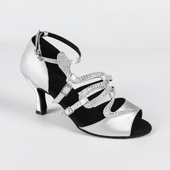 Women's Satin Sude Sole Customized Heel Dance Boots JazSalsa Dance Shoes