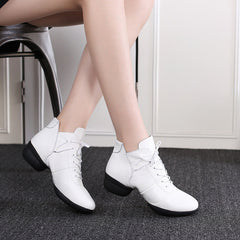 Women's 4cm Training Practice Outdoor Mesh Lace-up Dance Shoes JazDance Shoes