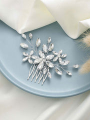 Sparkling Silver Rhinestone Hair Comb