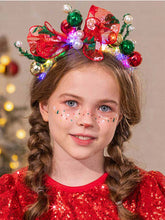LED Headband with Red Bow and Colorful Balls