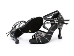 Women's Sparkling Glitter Customized Heel Latin Shoes Salsa Shoes Ballroom Dance Shoes