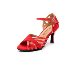 Women's Leatherette Customized Heel Latin Shoes Salsa Shoes Ballroom Dance Shoes