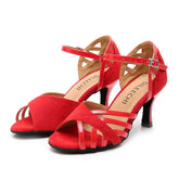 Women's Leatherette Customized Heel Latin Shoes Salsa Shoes Ballroom Dance Shoes