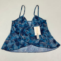 Strapless sheer mesh printed babydoll top