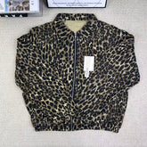 Leopard print collar jacket