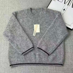 Wool blend pullover knit sweater