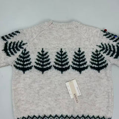 Heavy Industry Christmas Tree Plaid Knitted Sweater
